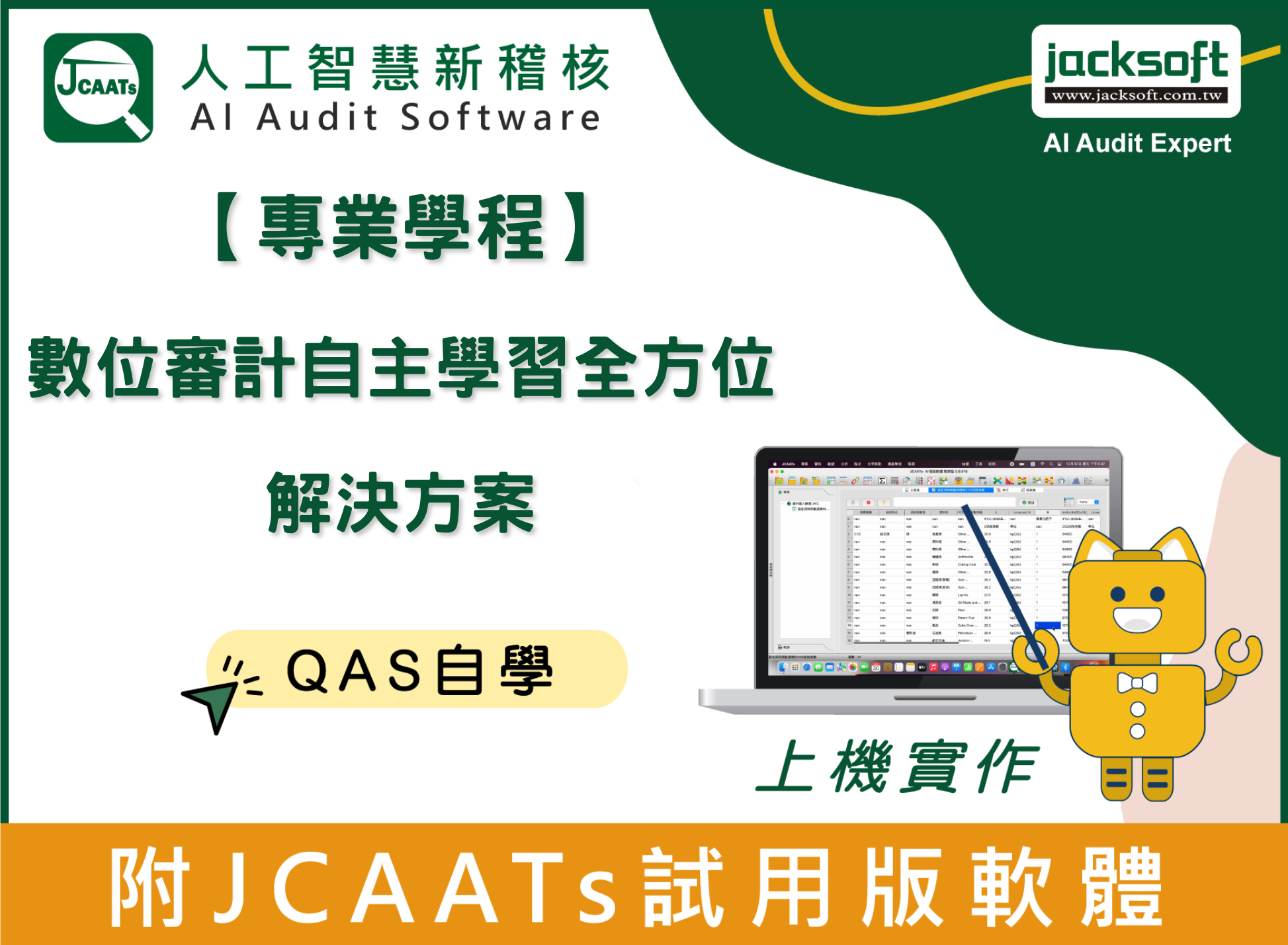 【專業學程】數位審計自主學習全方位解決方案